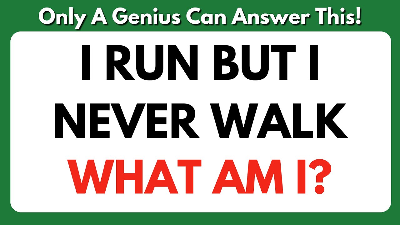 ONLY A GENIUS CAN SOLVE THESE RIDDLES 🧩 | 30 Tricky RIDDLES That'll ...