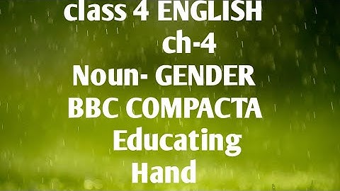 What is Noun -Gender for class 4 in English grammar?|| introduction, chapter -4(compacta)