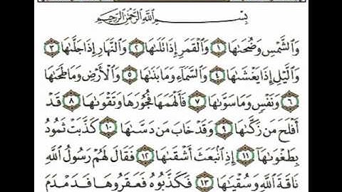 سورة الشمس بصوت القراى الشيخ ماهر المعيقلي