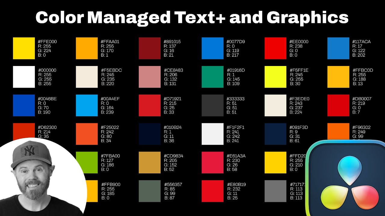 EXACT Color Managed Brand Colors for Graphics - DaVinci Wide Gamut