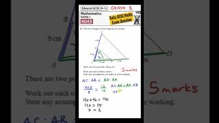 GCSE Maths Higher - Daily Exam Question - Day 141 (Similar Triangles)