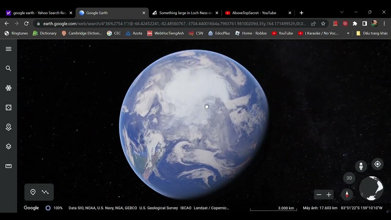 I found Kraken in the sea.[google earth] YouTube