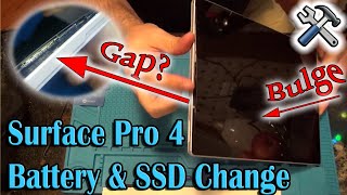 Microsoft Surface Pro 4 - screen bulge fixed, battery replaced, SSD upgraded!