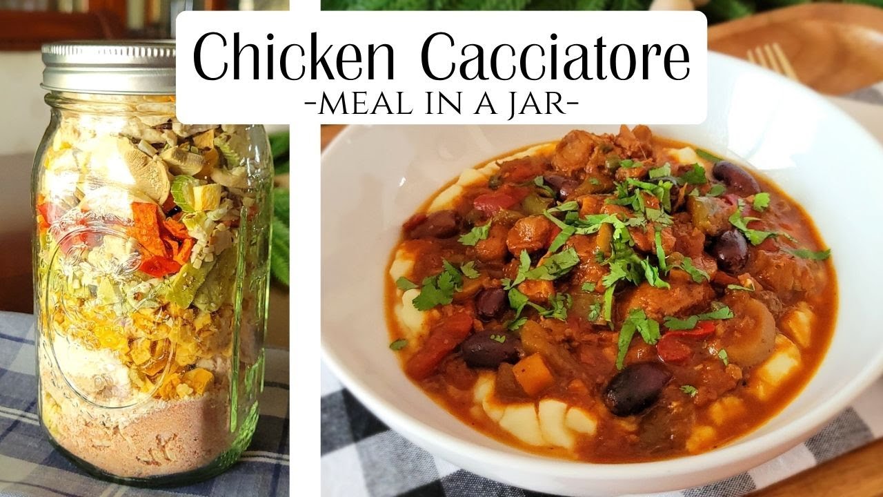 Chicken Cacciatore with Freeze Dried Ingredients! Shelf-stable Meal in a Jar