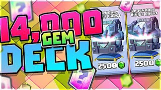 I SPENT 14,000 GEMS to MAKE A DECK in CLASH ROYALE screenshot 1