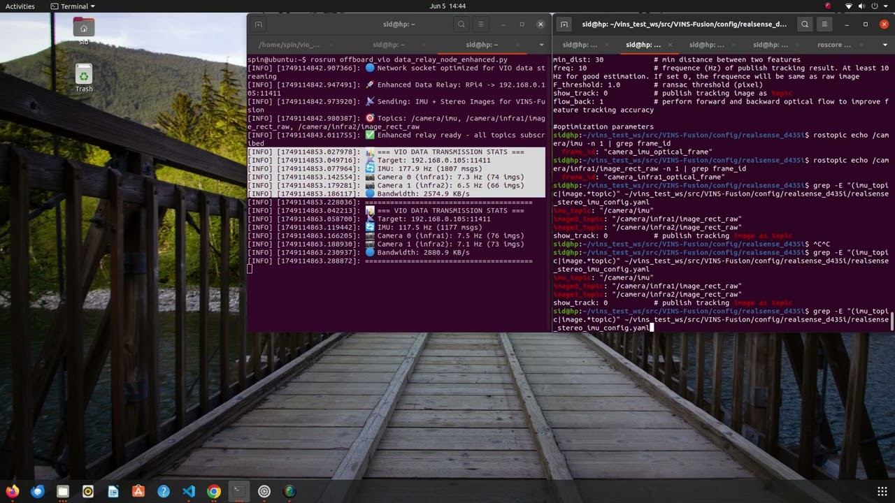 Offboard (Rpi4) VIO system using Intel RealSense D435i | Testing