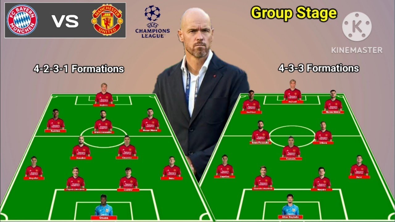 Bayern Munchen Vs Manchester United Line Up 4 2 3 1 OR 4 3 3 Formations 