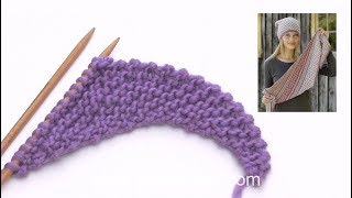 How to start working the shawl in DROPS 197-29