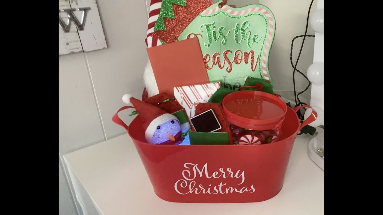 My Dollar Tree Christmas Gift Basket! YouTube
