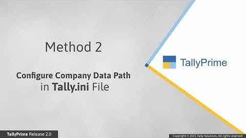HBS SOLUTIONS | How to Configure Company Data Path for Single Users in TallyPrime | TallyHelp