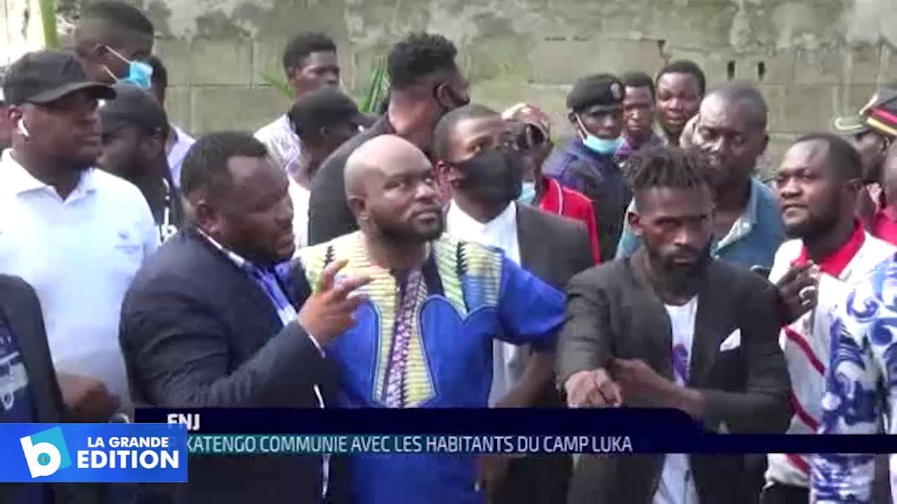 FNJ Patrick Katengo communie avec les habitants du Camp Luka