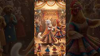 🐱🐔 Humanoid Cat & Hen Traditional Dance Celebration 🐔💃#AmazingAnimalWorld #HumanoidCat