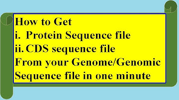CDS and Protein Sequence from Genome File