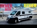 Hymer Aktiv Camper Van Review After 6 Months of Van Life