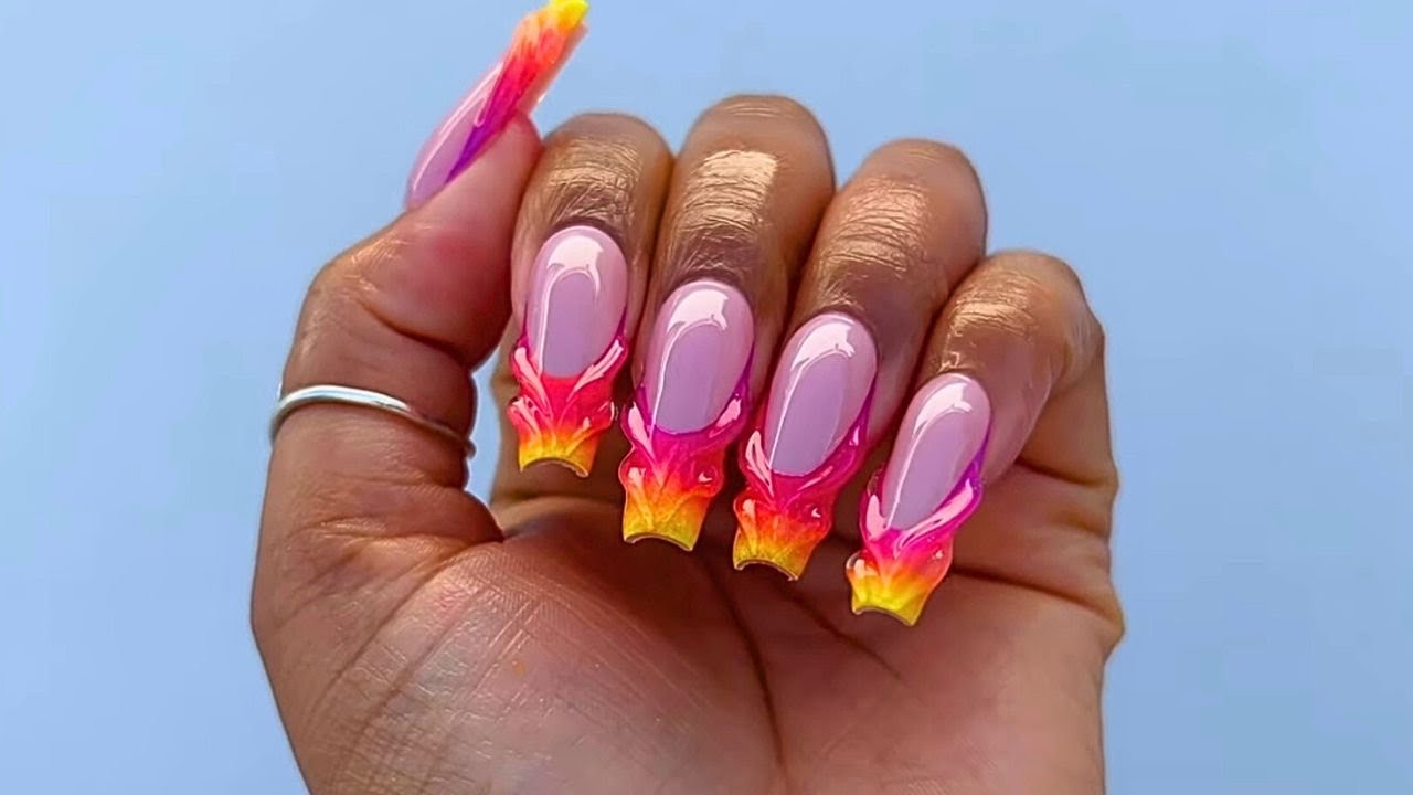 PIGMENT POWDER OMBRÉ NAILS | 3D SWIRLS | TUTORIAL | NAIL ART SERIES 🍭🫧🌷