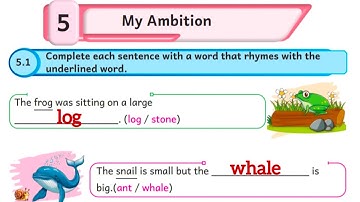 EE 5th std English Term 2 unit 5 workbook answers/ 5th english unit 5 My ambition workbook answers 