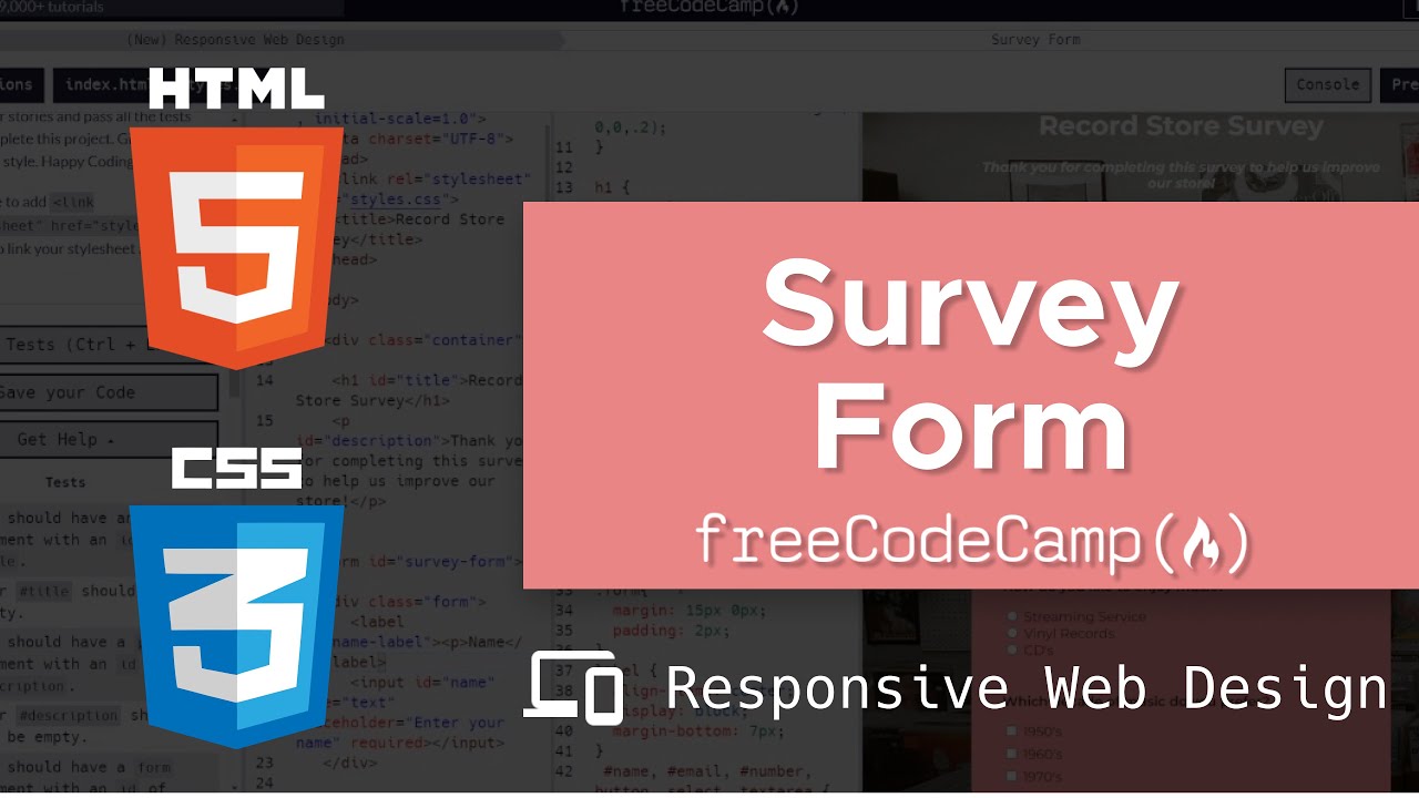 Survey Form (Certification Project) : freeCodeCamp (Responsive Web ...