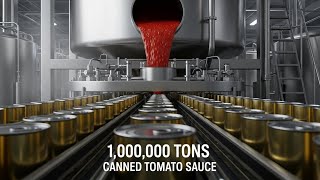 Inside the Factory Making 1,000,000 Tons of Canned Tomato Sauce a Year
