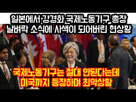 강경화 전 장관 <strong>국제노동기구</strong> 총장출마 선언에 사색이 되어버린 일본상황 &amp;quot;국제 노동기구 만큼은 절대 안된다, 그러나 미국까지 등장하며 최악상황&amp;quot;