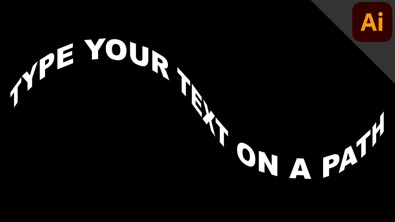 Type text on a curved path | ILLUSTRATOR TUTORIAL - TEXT EFFECT