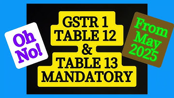 👍From May 2025 GSTR 1 Mandatory Tabs #gstupdate #gst #hsn #documents