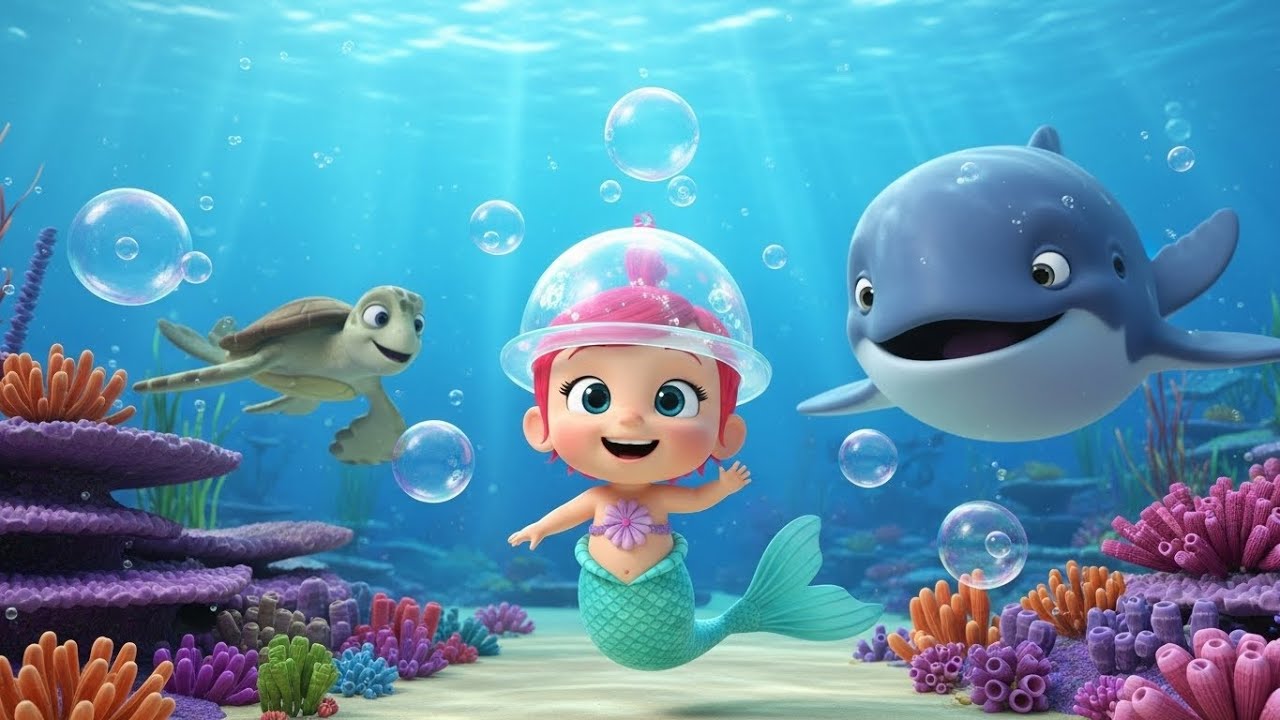 Mermaid Bubble Dance | Fun Underwater Dance Song for Toddlers to Sing and Play