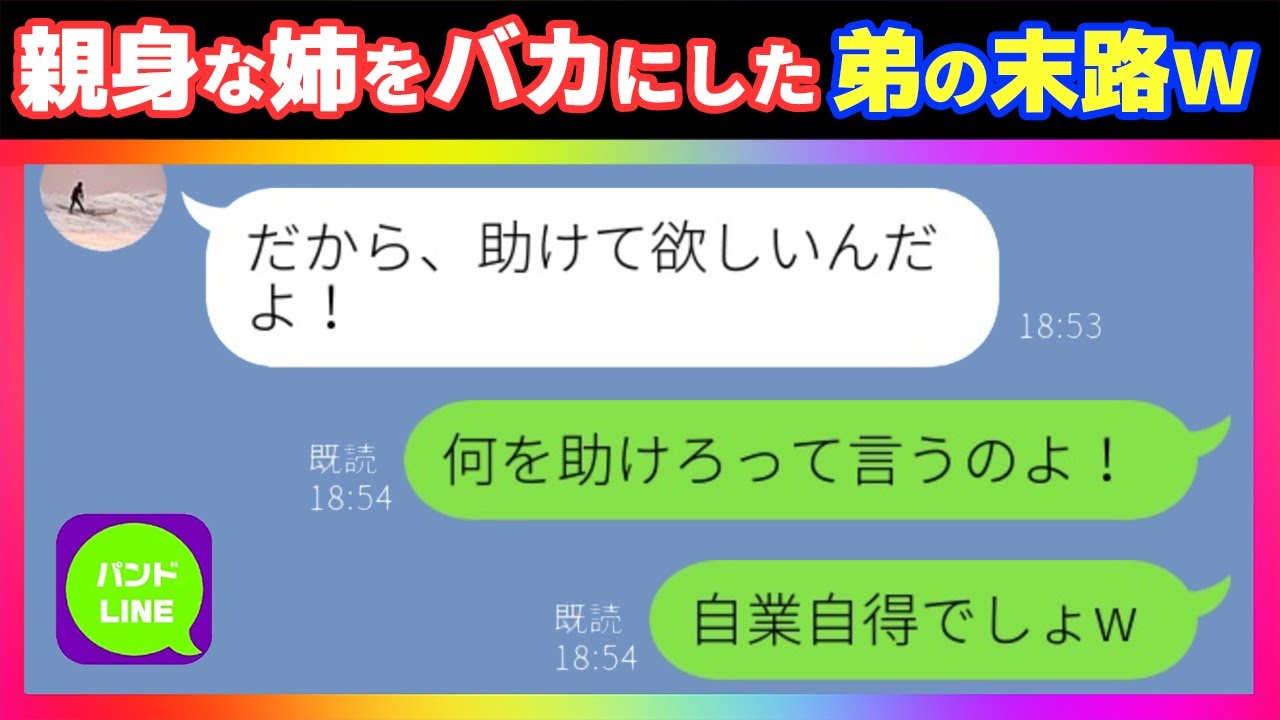 Line 血の繋がりが無い弟から 助けて欲しい 姉と母親を散々バカにしといて身勝手なお願いをする弟に家族全員からの天罰が下る W スカッとライン Youtube