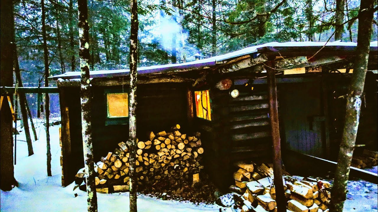 Winter Snow Storm At The Cabin - YouTube