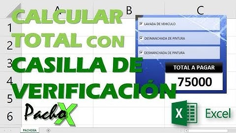 Calcular un total usando casillas de verificación (Checkbox) en Excel | Microsoft Excel