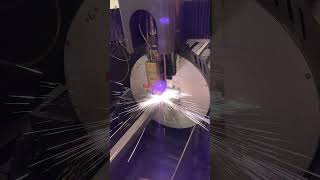 2kW tube laser putting in work. This thing takestwenty four foot joints of material -