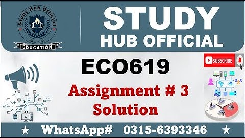 ECO619 Assignment 3 solution project eco619 eco620 #eco619 #eco620