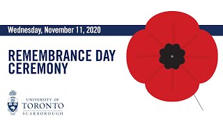 Remembrance Day Ceremony 2020 at University of Toronto Scarborough