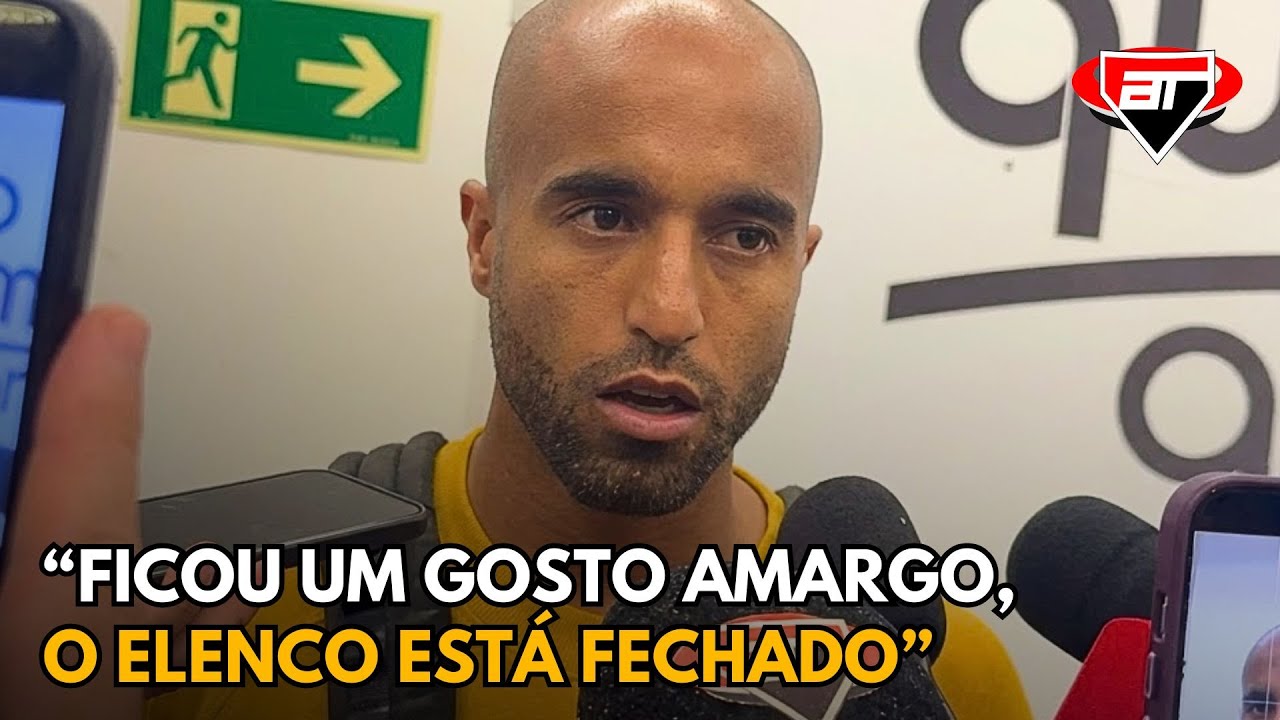 LUCAS MOURA LAMENTA EMPATE DO SÃO PAULO NO FIM E ATUALIZA CONDIÇÃO FÍSICA