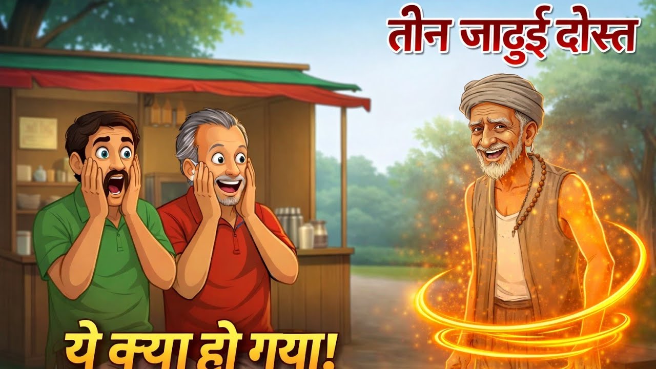 तीन जादुई दोस्त | एक गलती और सब कुछ बदल गया | Hindi Cartoon Story | Desi Kahani