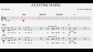 Video thumbnail of "ATATÜRK MARŞI--Dm--:Flute,Guitar,Violin,Melodica,Keyboard,Recorder."