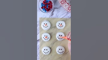 Oreo chocolate snowman #shorts #shortsvideo #cakedecorating #cookiesdecorating
