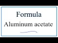 Chemical Formulas and Ionic Charges