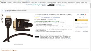 AmazonBasics HDMI to DVI Adapter Cable (9.8 Feet/3.0 Meters) UNBOXING