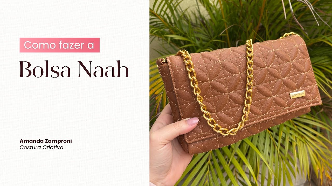 Como fazer uma Bolsa em Sintético - Bolsa Naah - Tutorial - PAP