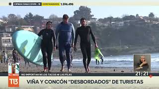 No importan ni los tacos ni las filas: Viña y Concón repletos de visitantes