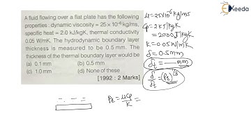 GATE 1992: Thermal Boundary Layer Thickness | Internal Forced Convection heat transfer | GATE ME