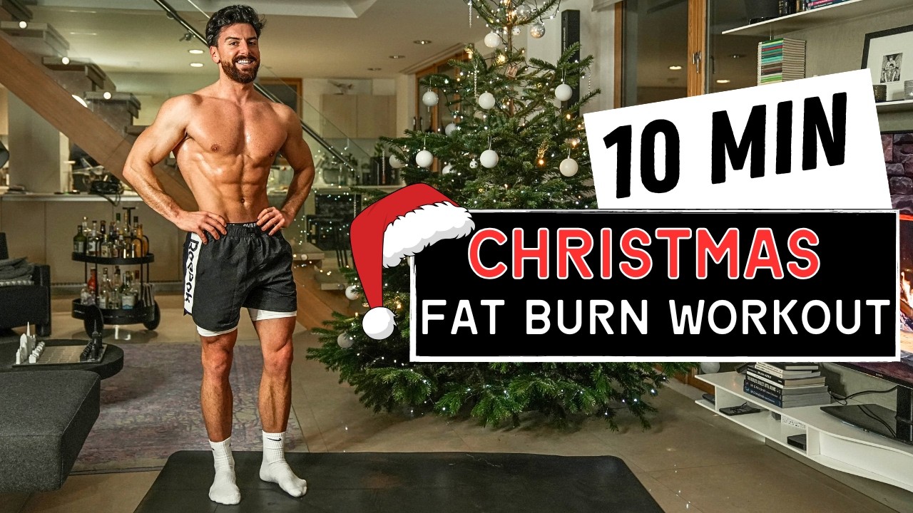 10 MIN Christmas Fat Burn Workout (No Equipment, At Home)