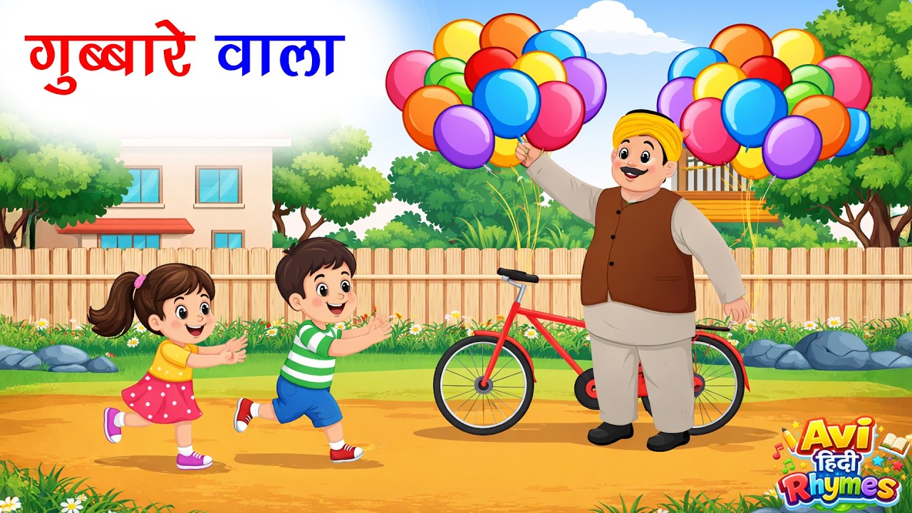 गुब्बारे वाला | Gubbare Wala + Many More Popular Rhymes For Kids | Hindi Rhymes