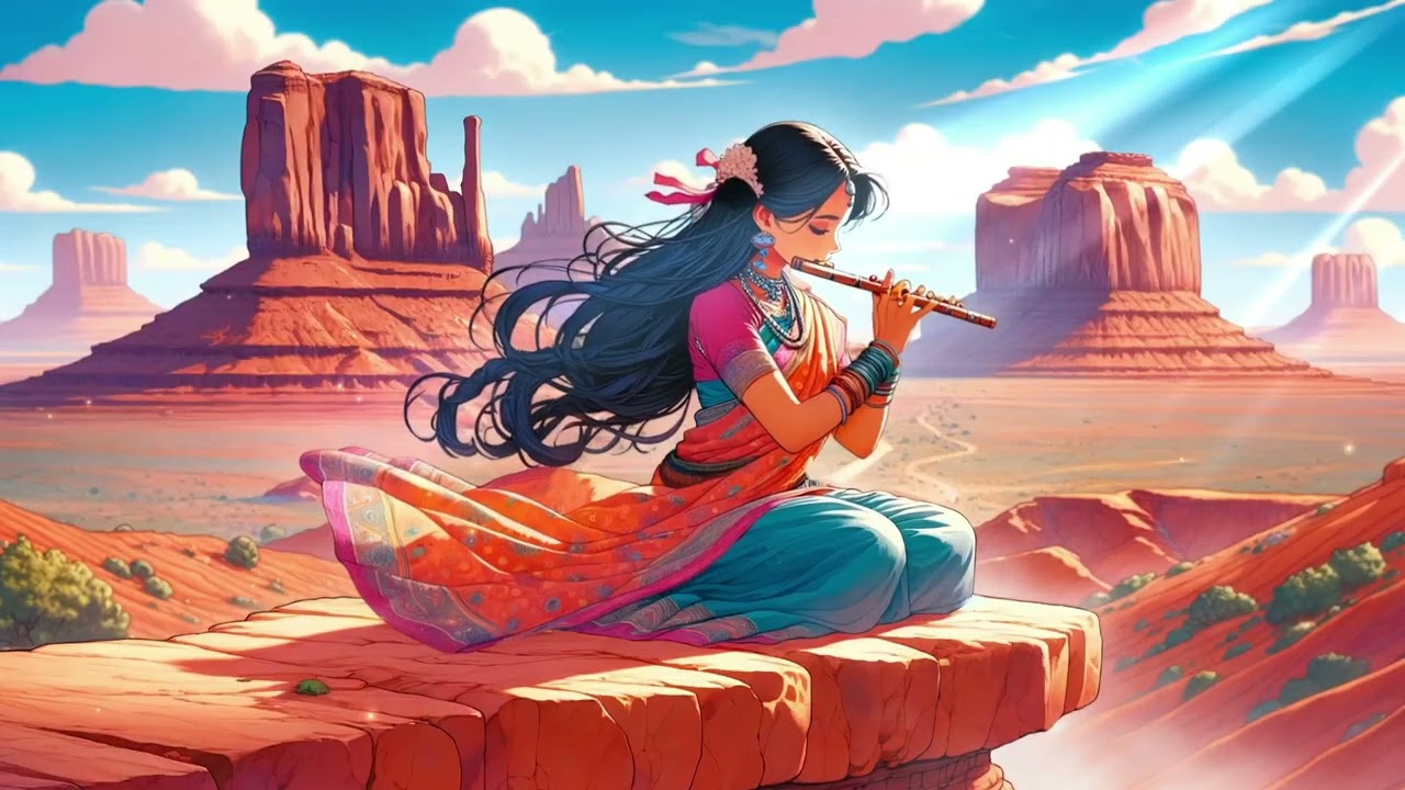 Monument Valley Tranquility with Flute Music for Stress Relief and Sleep