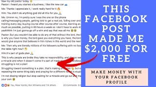 How to make money with your facebook account [ i made $2,000 in 1 day!
]