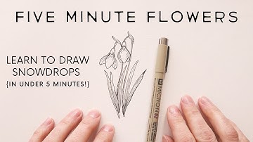 Five Minute Flowers: SNOWDROPS {real time tutorial!}
