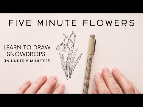 Five Minute Flowers SNOWDROPS Real Time Tutorial