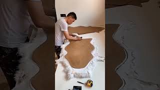 Sheep skin sofa pad cushion.