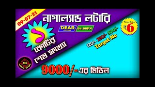 date:-09-07-2021//Time:-04:00pm//nagaland state lottery winning////nagaland lottery target number