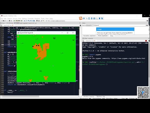 python游戏编程 松鼠大战
